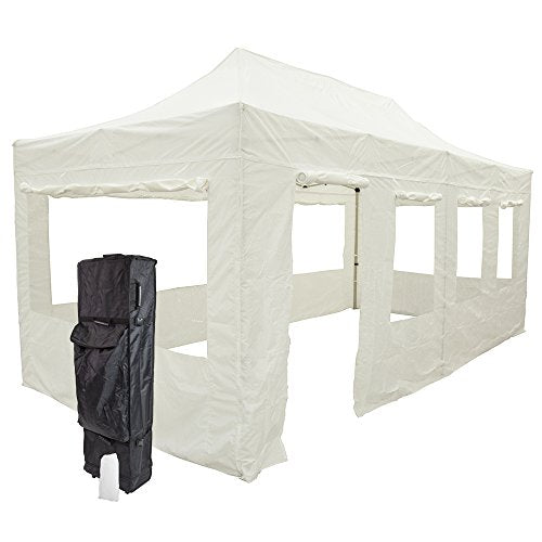Vispronet 10x20 Aluminum Canopy Tent Kit White - Wind Resistant up to 30mph