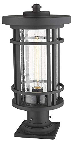 Z-Lite 570PHB-533PM-BK 1 Light Outdoor Pier Mounted Fixture, Black