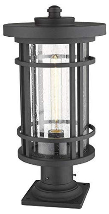 Z-Lite 570PHB-533PM-BK 1 Light Outdoor Pier Mounted Fixture, Black