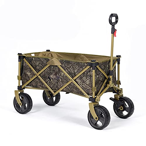SCZWP8 Outdoor Portable Camping Camper Adjustable Handle Foldable Festival Wagon Flat Folding Folding Cart Transport and Handling Trolley Trailer Pull Cart