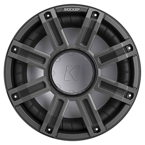 KICKER MWF 12-Inch Premium Marine Subwoofer & 48KXMA4002 Marine Amp Bundle with LED Remote