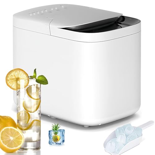 Tabletop Ice Hockey Machine, Quick Ice Making, Self-Cleaning Function, Suitable for Home/Kitchen/Party/Camping Ice Maker.