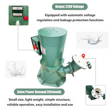 DINENOVATE Hydroelectric Generator 10KW Excitation Water Powered Generator 220V/60Hz Single Phase 1800r/min with Automatic Voltage Regulation and Leakage Protection