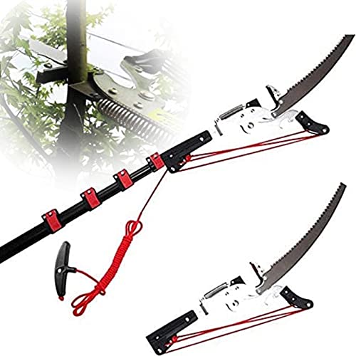 Telescopic Pole Saw,Extendable Landscaping Pole Saw,Professional Telescopic Tree Pruner,for Pruning and Pruning Branches and Leaves High-Altitude Fruit Tree Branch Saw,Red,7.2M/24FT