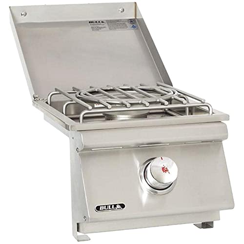 Bull Slide-In Pro Natural Gas Side Burner W/Stainless Steel Lid - 60019