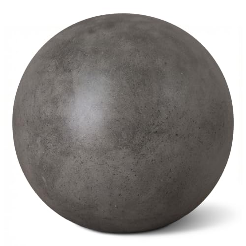Emissary Terrazzo Gazing Ball 20 in. Matte Gray Outdoor Garden Sphere