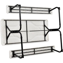 Global Industrial Outdoor 6 ft. Plastic Picnic Table, White, 1000 lbs. Cap.