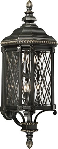 Minka Lavery Outdoor Wall Light Bexley Manor 6-Light Lantern Black/Gold