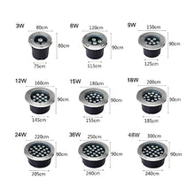 VZCOMM Low Voltage Landscape Lights Recessed In-Ground Lights IP66 Waterproof LED Well Lights for Garden, Yard, Driveway, Deck, Pathway, Step, Outdoor Underground Light, 4 Pack(Red,36W-AC12V)