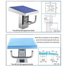HJGJYWLQ Stainless Steel Diving Starting Block, One Step Diving Board with Anti-Slip Platform for Swim Competitions and Training, Pool Jumping Platform for Indoor and Outdoor Use Standard