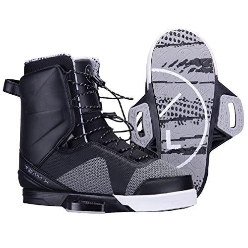 Hyperlite Team X Mens Wakeboard Bindings Black/Grey (9-10)