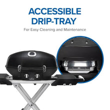 Napoleon TravelQ PRO285X Portable Propane Gas Grill with Foldable Scissor Cart, Black, 2 Burners, Tailgating, Camping, and Small Outdoor Spaces