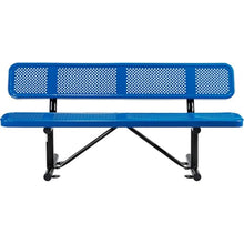Global Industrial 6'L Heavy Duty Outdoor Steel Picnic Bench with Backrest