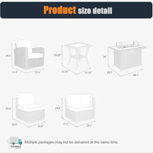 KHOLH 13-Piece Patio Furniture Set with Fire Pit Table, All-Weather Wicker Sectional Sofa and 4 Swivel Chairs Black