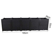 Hershii Plastic Raised Garden Bed Planter Kit DIY Indoor Outdoor Rectangular Vegetable Herb Flowers Planting Extra Deep Container Box Gardening Decoration Gift for Patios, Lawn, Yard, Porch - Black
