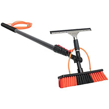 SHENGSHIYU Multiple Sizes, Water Brush with Nozzle, for Window and Solar Panel Cleaning, Outdoor Window Cleaning Tool, with Scraper, Rotatable Brush Head,3.6M(12FT)