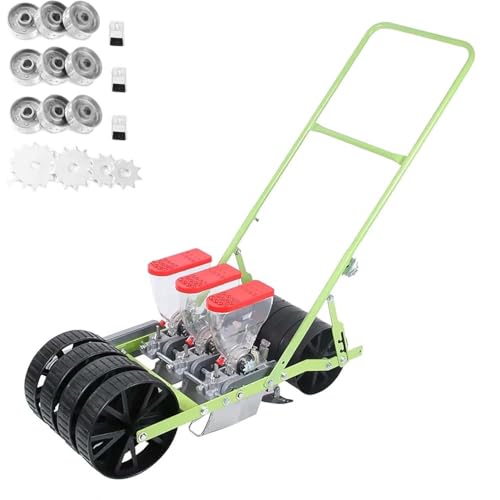 Garden Corn Soybean Seeder, Hand-Pushed Vegetable Planter for Small Farms. Making it an efficient Manual Seeds Dispenser for Outdoor Garden use on Slopes and Flat Ground.(Line 3)