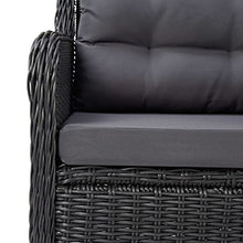 AJSEOYBS Outdoor Patio Set,Outdoor Garden Furniture,7 Piece Patio Dining Set Poly Rattan Black,for Deck, Patio, Garden, Poolside, Backyard