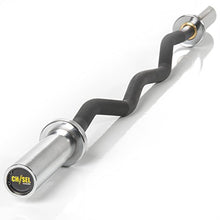 XMark Olympic Bar Curl Bar with Weights TEXAS STAR 115 lb Set, Black Manganese EZ Curl Bar