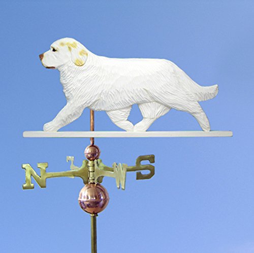 Clumber Spaniel Hand Carved & Painted Weathervane Lemon 22 Inch
