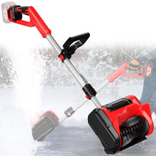 HYUIO Rechargeable Snow Thrower,Cordless Electric Snow Blower,Handheld Cordless Electric Snow Shovel,with Adjustable Telescopic Pole/2 Battery/Charger,B