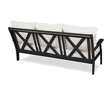 Polywood® Braxton Deep Seating Sofa in Black/Granite