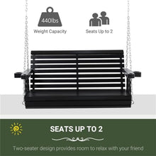 Heavy Duty Swing Chair Bench with Hanging Chains, Hanging Bench Tree Swing,2-seat Swing Chair Bench Porch Swing Chair Outdoor Patio Porch Swing Seat, Hanging Swing Seat Hanging Tree Swing for Garden