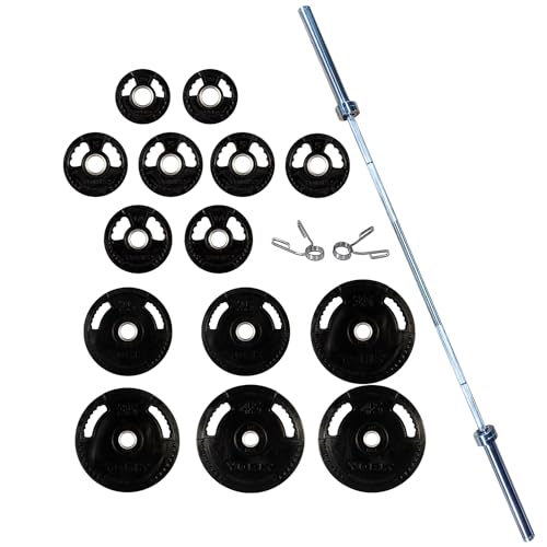 York Barbell Rubber Olympic Weight Plate Set