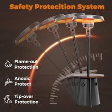 Pamapic Outdoor Heaters for Patio with Round Table Design, Premium 304 Stainless Steel Burner, Triple Protection System Propane Patio Heater for Porch Garden, Residential & Commercial Use
