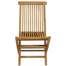 Sunnydaze Hyannis Wooden Teak Folding Chairs, Light Brown Finish, Set of 2