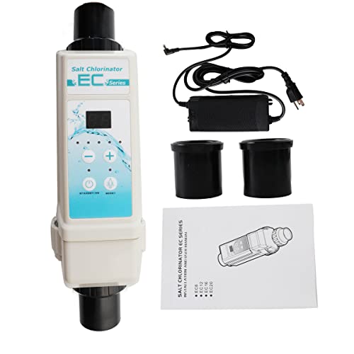 MECUTP Saltwater Chlorinator, Automatic Cleaning Water Pool Chlorinator