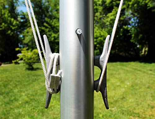Telepole 20’ Telescoping Nautical Aluminum Flagpole Silver