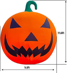 OZIS Giant 20Ft Premium Halloween Inflatable Pumpkin Decoration Orange