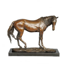 FENGSHUI-CAISHEN Pure Copper Horse Statue Brown