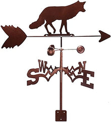 Weather Vanes Wild Fox Silhouette Weathervane Stainless Steel with Anti-Rust Coating Wind Direction Indicator Weathercock for Outdoor Animal Decor Craft