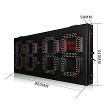 Protable Gym Timer IP53 Outdoor Rainproof Iron Box 12 Inch Single Red GPS Automatic Calibration LED Digital Clock Gasoline Price Plate Outdoor Digital Visibility (PCB Oil Price Plate X)