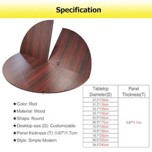 HAIXHX Foldable Round Table Top Extender, Large Universal 47.2"-94.5" Diameter Circle Wooden Table Top, Replace Table Top, No Legs, Home or Commercial Use, Easy to Store(Red,Diameter 78.7"/200cm)