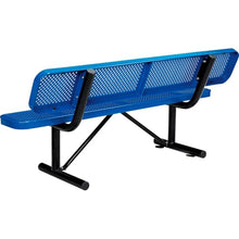 Global Industrial 6'L Heavy Duty Outdoor Steel Picnic Bench with Backrest