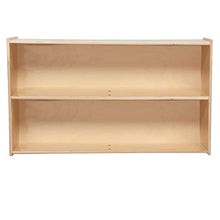 Contender 2 Shelf Bookcase & Storage Unit Natural Finish Gold