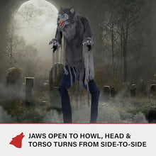 Haunted Hill Farm 7-ft. Tall The Towering Werewolf Svi Premium Halloween Plug-in Black