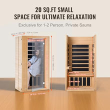 VEVOR Far Infrared Wooden Sauna Low EMF Hemlock Brown