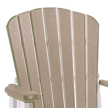 American Furniture Classics OS Home and Office Model 516WWWT Fan Back Balcony Glider in Weatherwood with a White Base