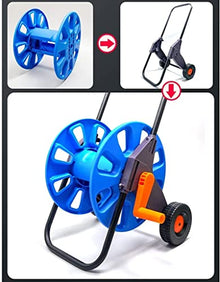 CFDZCP Garden Hose Reels Garden Hose Reel Cart with Wheels, Holds 200-Feet of 1/2-Inch Hose, Portable Hose Holder for Convenient Hose Storage and Watering