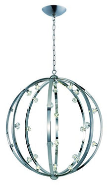 Maxim Equinox Pendant Light 28 Lights Polished Nickel Finish Silver
