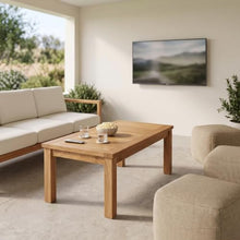 Hives & Honey Pavilion Outdoor Teak Coffee Table, Solid Grade-A Teak Wood, Weather-Resistant Patio Table for Deck, Garden, Poolside