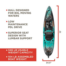 Old Town Sportsman Salty PDL 120 Pedal Fishing Kayak Photic Camo