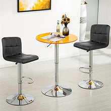 GLigeT Bar Chairs 2Pcs Lounge Chairs Bar Chair PU Leather Bar Stool Lift Height Adjusted Swivel Leisure for Home Office Kitchen Backrest Chair Bar Stools (Color : Black)