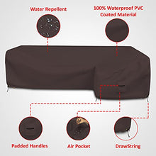 Covers & all Patio Sectional Sofa Cover 18 Oz - 100% Waterproof & Weather Resistant PVC Coated 108" x 140" x 30" x 30" L Shape Sofa Cover for Indoor/Outdoor (Right Side, Coffee)