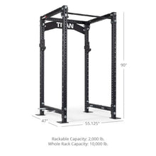 Titan Fitness 90" Black Bolt-Down Power Rack 2000 LB Capacity
