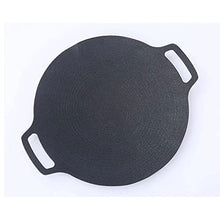 WERTGHJ Thick Cast Iron Frying Pan Flat Pancake Griddle Uncoated non-stick Bbq Grill Induction Cooker(36cm)